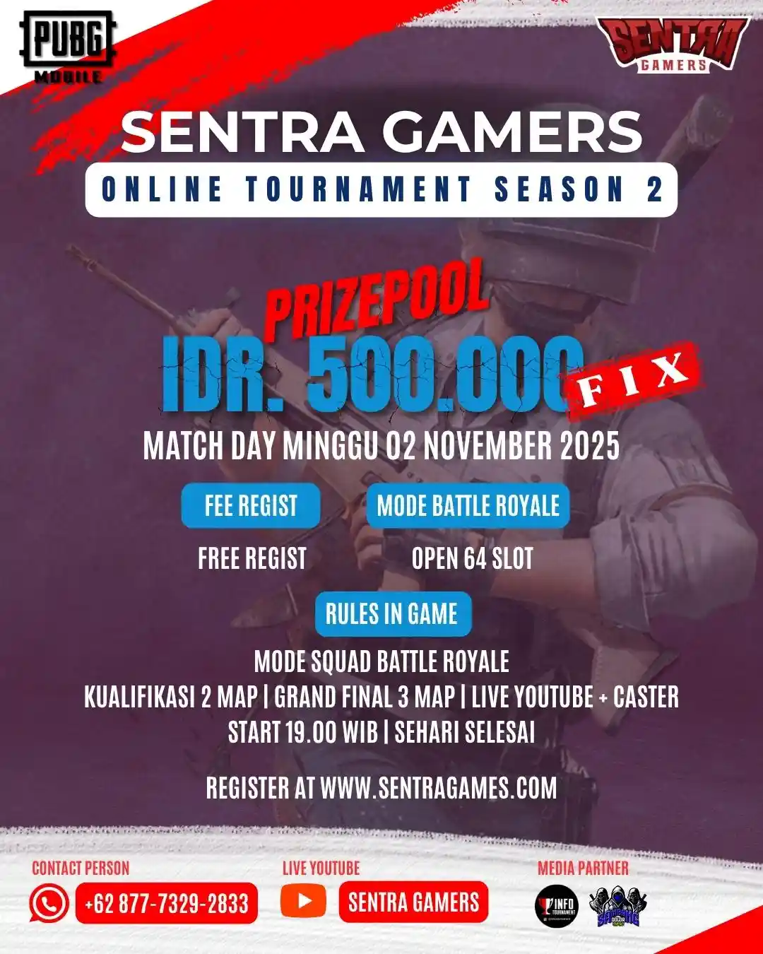 PUBGM SENTRA GAMERS ONLINE TOURNAMENT SEASON 1