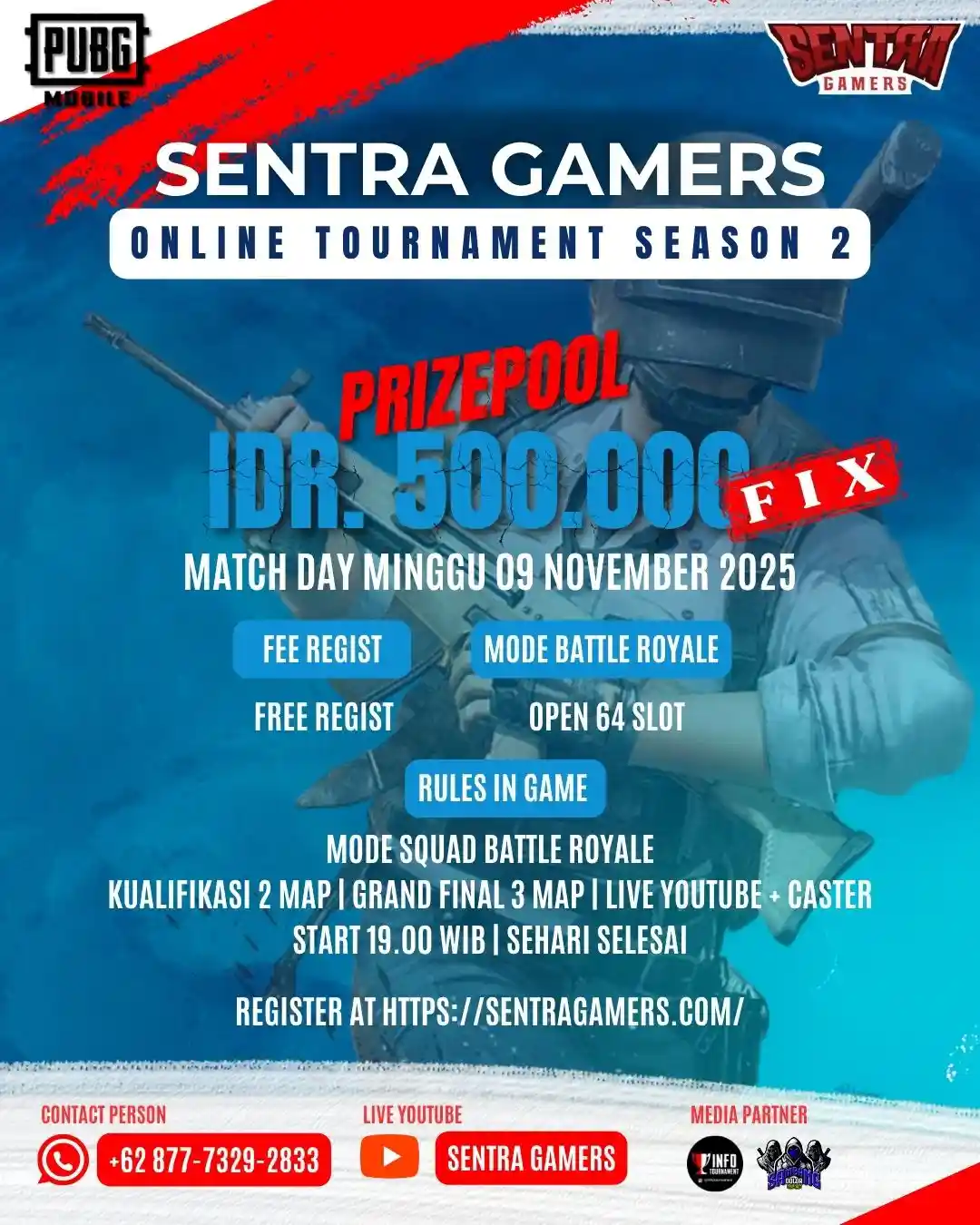 PUBGM SENTRA GAMERS ONLINE TOURNAMENT SEASON 2