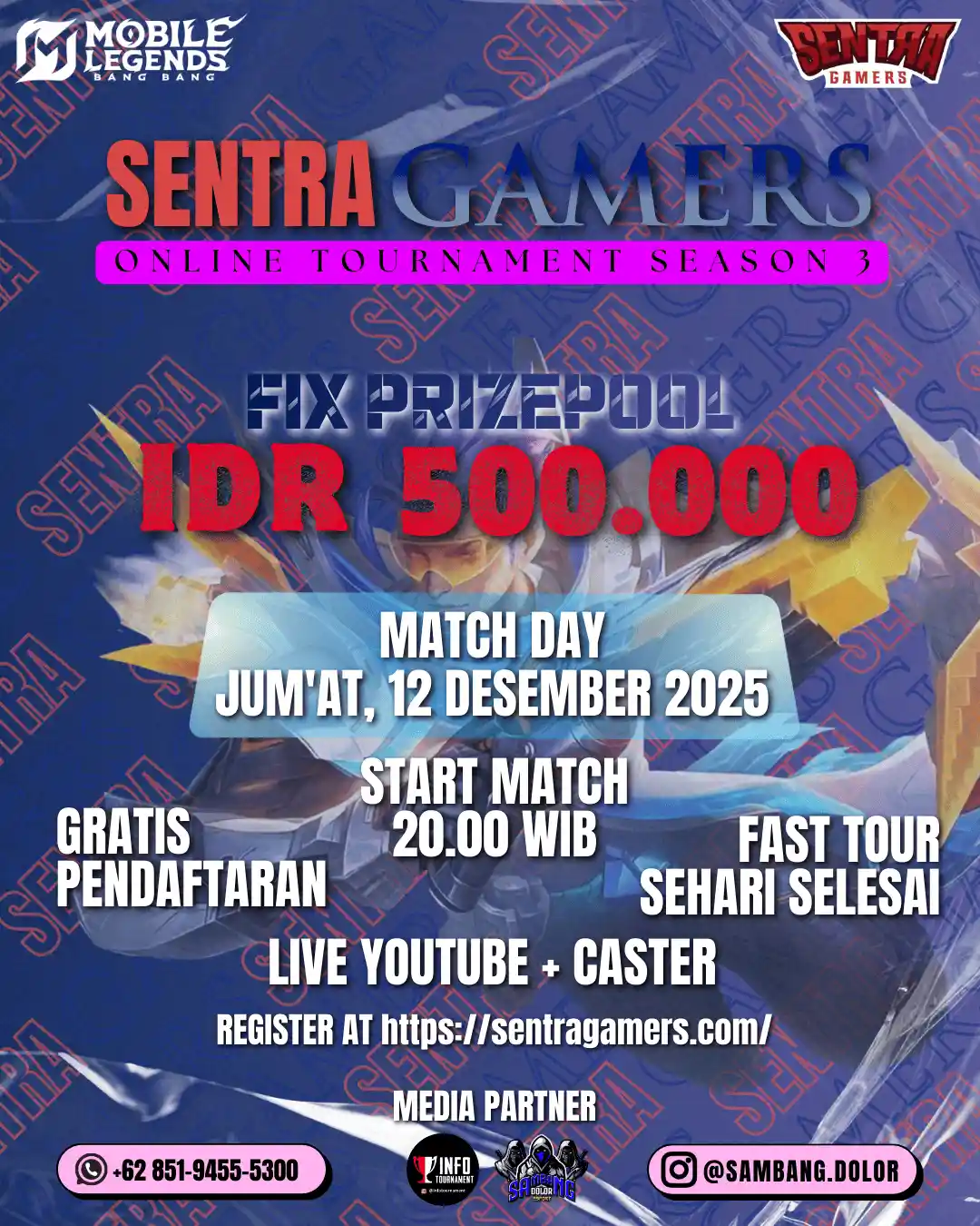 MOBILE LEGENDS SENTRA GAMERS ONLINE TOURNAMENT SEASON 3