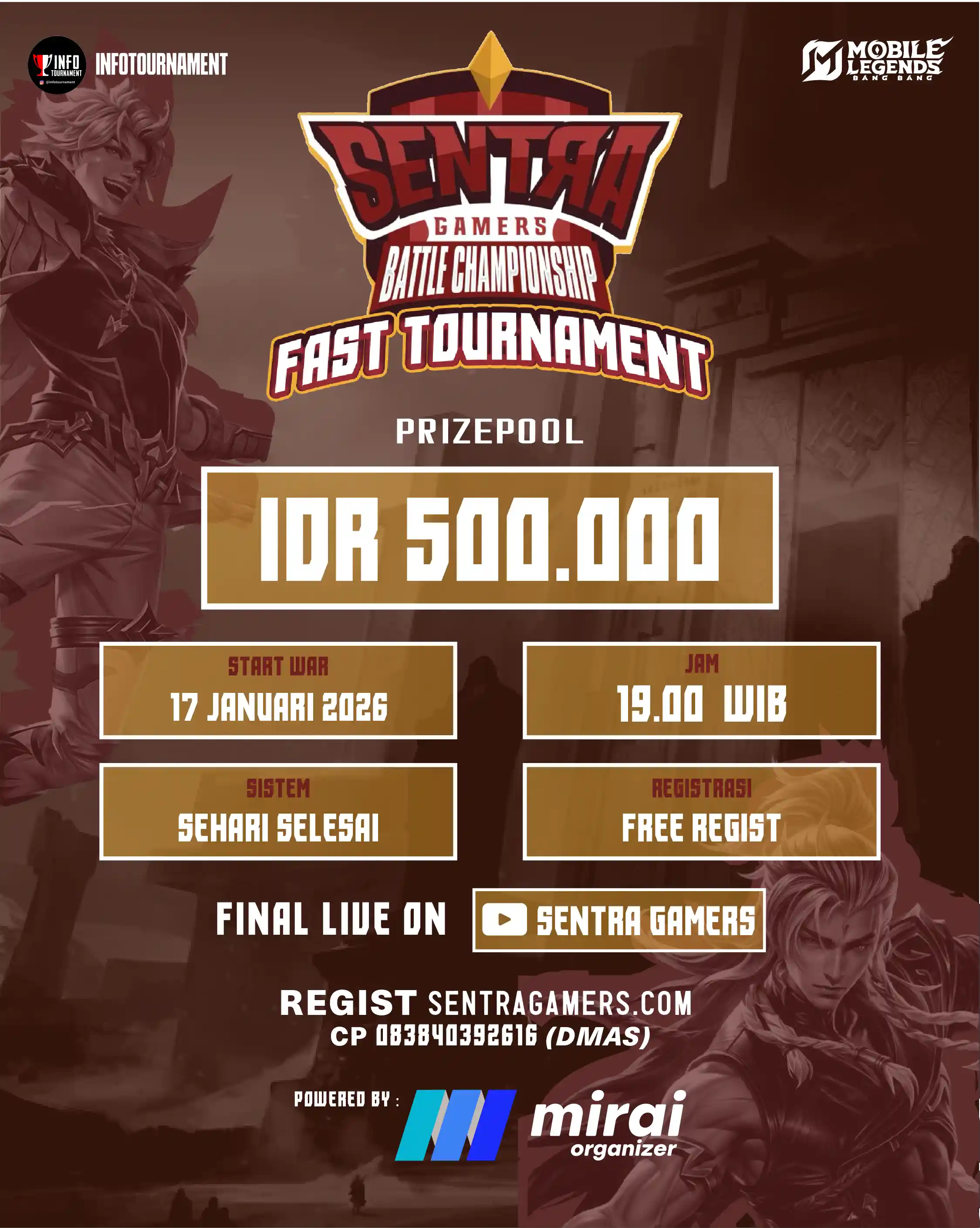 MLBB FAST TOURNAMENT SENTRA GAMERS SEASON 1