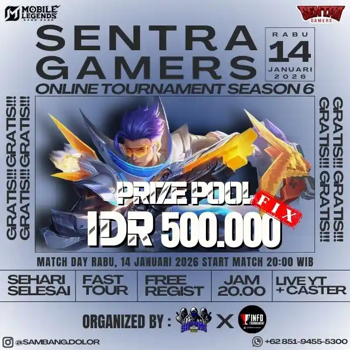 MLBB SENTRA GAMERS ONLINE TOURNAMENT SEASON 6